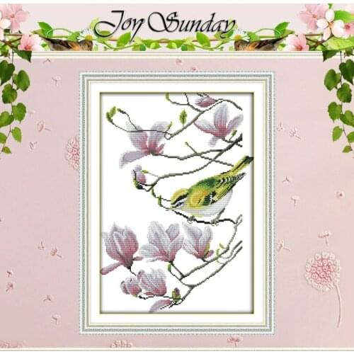 The bird with yulan Patterns Counted Cross Stitch 11CT 14CT Cross Stitch Set Wholesale Cross-stitch Kit Embroidery Needlework