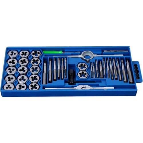 40Pcs Metric Tap Wrench Die Pro Set Kit M3-M12 Nut Bolt Alloy Metal Hand Tools Set