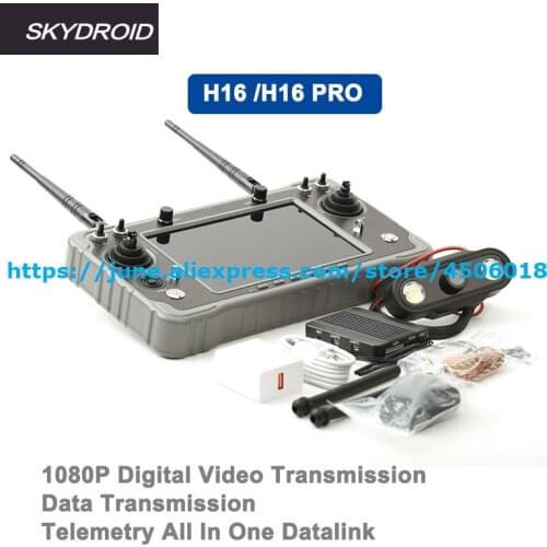 New Skydroid H16 / Pro 2.4GHz 16CH FHSS 20KM 1080P Digital Video Data Transmission Telemetry Transmitter Telemetry 4in1 Datalink