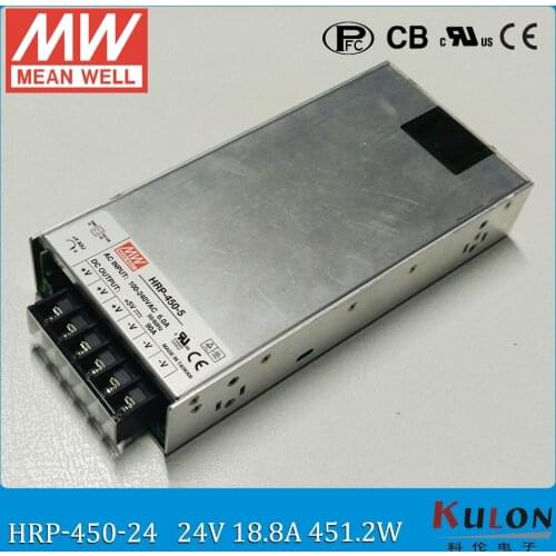 Original MEAN WELL HRP-450-24 single output 450W 18.8A 24V meanwell Power Supply 24V HRP-450 with PFC function