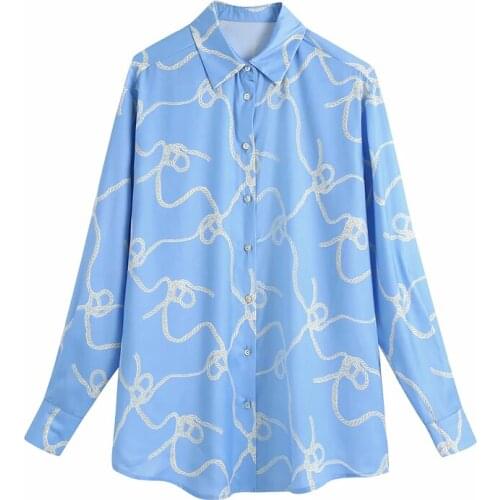 OUROPEAN ZTATION Women's Blue Shirts