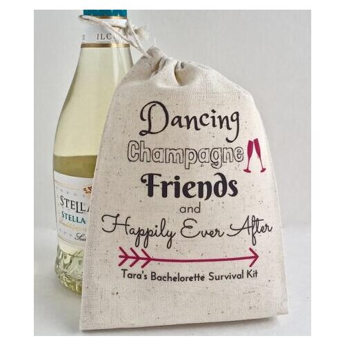 Custom dancing Bachelorette Hangover recovery emergancy Survival Kit wedding favor gift bags bridal shower party Candy pouches