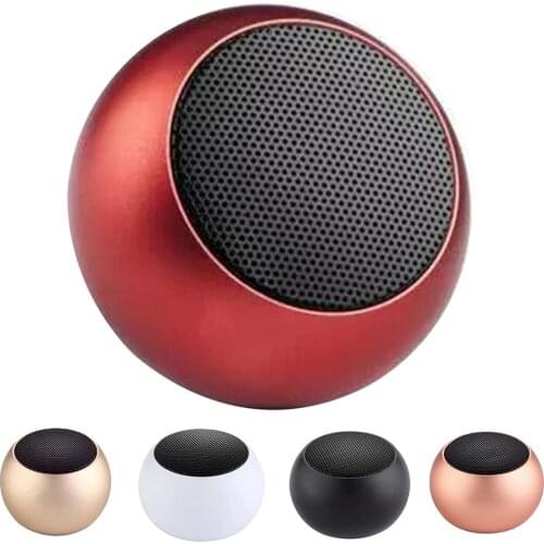 Mini Portable Bluetooth Metal TWS Music Player Solid Color Subwoofer Loudspeaker for Outdoor Mobile Phone Music Playing