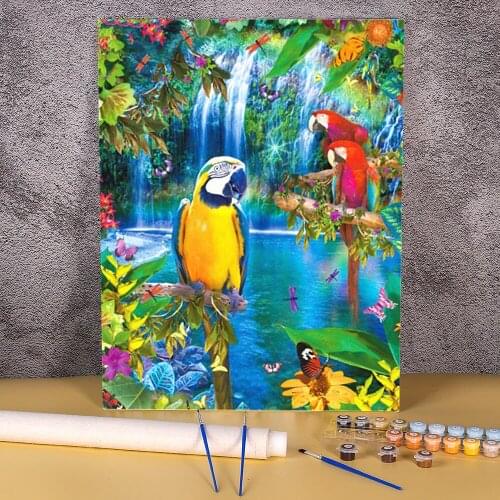 Bird Parrot Animal DIY Paint By Numbers Kit Oil Paints 50*70 Paiting By Numbers Home Decor For Handiwork