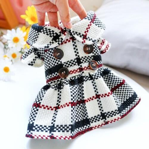 Luxury Lady Cat Dog Dress Autumn Winter Sweet Pet Party Wedding XS XL Girl Yorkies Chihuahua Puppy disfraz perro Skirt Supplies