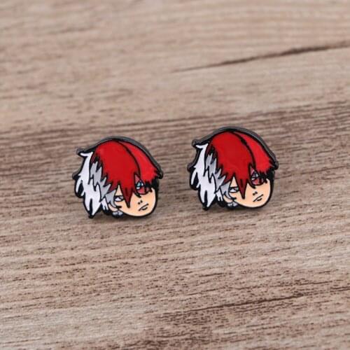 BG1186 Anime Boy Stainless Steel Ear Stud Earrings For Womens Enamel Jewelry Cartoon Earrings Children Girls