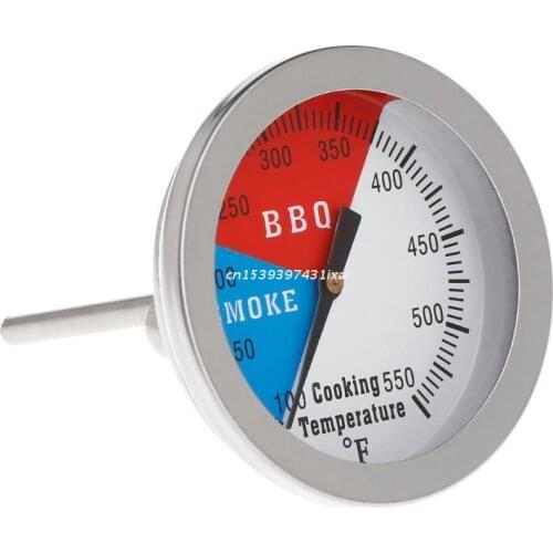 2" 550F BBQ Thermometer Gauge Barbecue Grill Wood Smoker Charcoal Heat Indicator Dropship