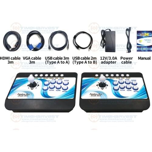 Pandora Box DX Arcade Rocker Console 3000 in 1 Zero Delay 2 players Joystick Controller 3D Games Retro Video Game Machine