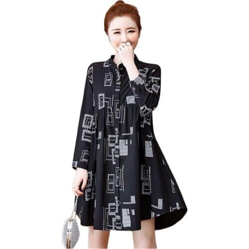 Women Autumn Long Sleeve Shirt Women Blouses Loose Womens Shirts Mid-length Korean All-match Casual Single Breasted Ladies Tops