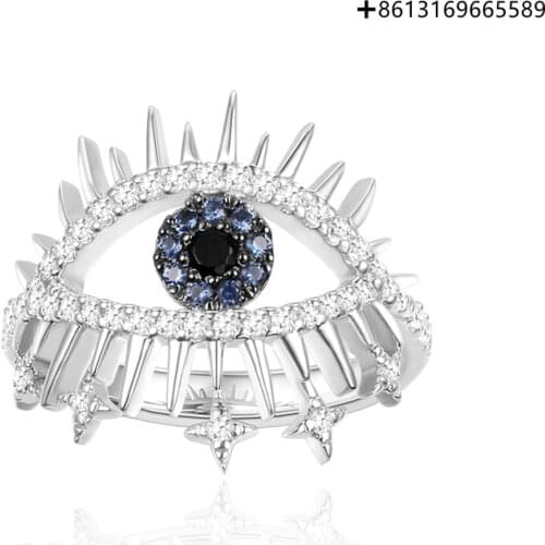 100% original high quality 1:1 copy lucky eye ring female fashion fashion accessories postage free factory direct quality guaran