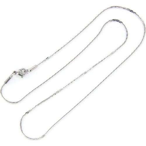 18" Stainless Steel Chain Necklace Jewellery DIY Craft W/ Lobster Clasp - Silver