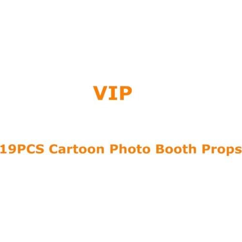 19PCS Cartoon PhotoBooth Props VIP Dropshipping Party Decoration Birthday Party Halloween Eve Party Decorations Supp