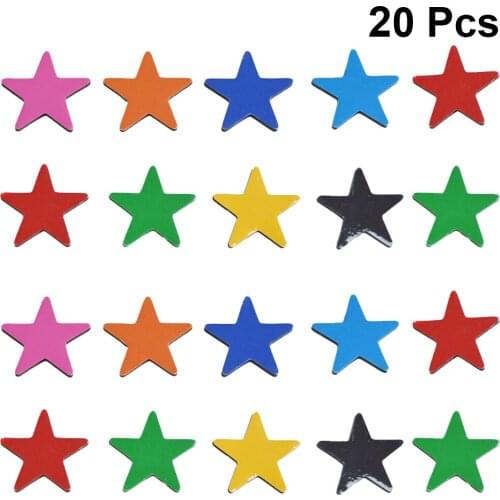 20Pcs Five-Pointed Star Fridge Magnet Creative Fridge Sticker Refrigerator Magnet Mixed Color
