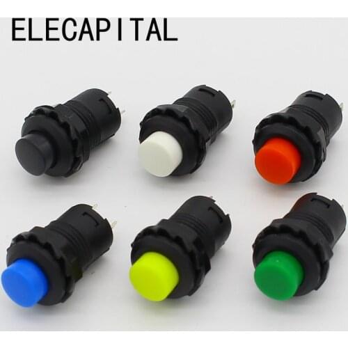 30pcs 12mm Lock Latching OFF- ON Push Button Switch maintained fixed pushbutton switches