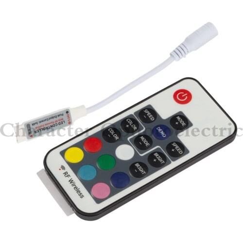 5PCS DC5- 24V 17 Keys RF Wireless RGB mini Led Controller Common Anode 3 channel 6A to control led strip smd 5050 3528 lighting