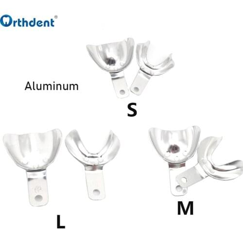 6 Pcs/Pack Dentistry Tray Aluminum Impresion Trays Autoclave Dental Denture Instrument