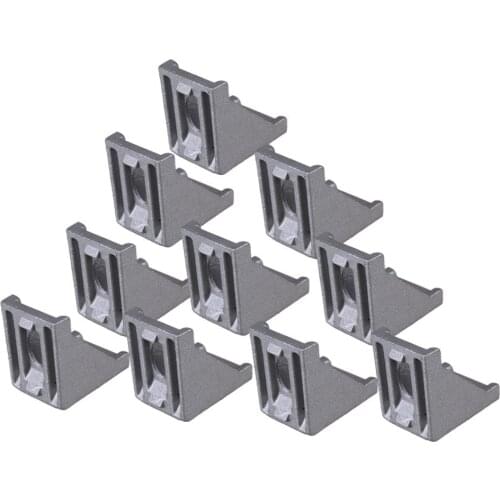 28x28mm Aluminum Profiles L Shape 90 Degree Brace Corner Joint Right Angle Bracket Fastener for Furniture Pack of 10