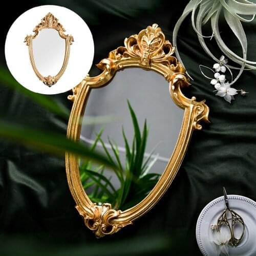 Antique Style Golden Decorative Makeup Mirror Art Bathroom ing Mirrors