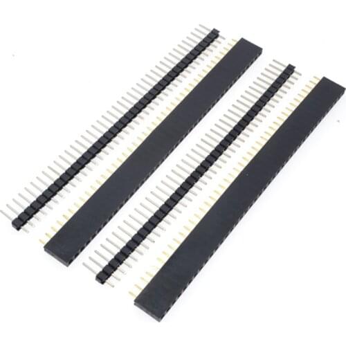 Free Shipping 1lot=10pcs 1x40 Pin 2.54mm Single Row Female + 10pcs 1x40 Male Pin Header connector