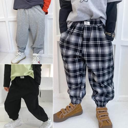 Childrens wear 2021 spring new mens and womens casual pants skin soft childrens pants