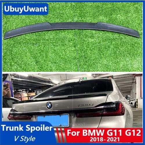 For 2018 - 2021 BMW G11 G12 Spoiler 7 Series Sedan 4Door Real Carbon Fiber Rear Trunk Spoiler Wing Car Lip Tail Wing Decoration