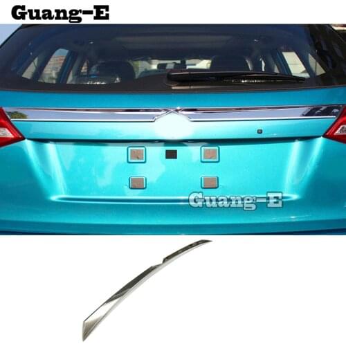 For Suzuki Vitara 2016 2017 2018 2019 Car Body ABS Chrome Rear License Plate Door Bottom Tailgate Frame Plate Trim Lamp Trunk