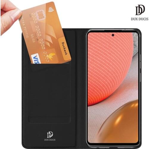 For Samsung Galaxy A72 5G /4G DUX DUCIS Skin Pro Series Flip Cover Luxury Leather Wallet Case Full Good Protection Steady Stand