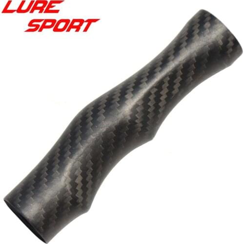LureSport 2pcs 12cm hand shape 3K carbon grip OD27mm with EVA inside Rod Building component Handle Repair DIY blank
