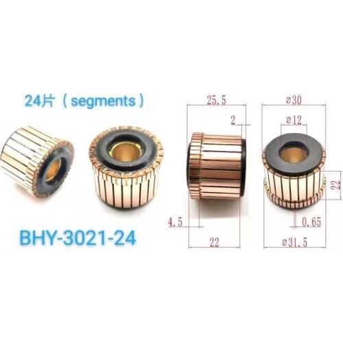 12*30*24mm 24p Copper Bars Alternator Electric Motor Commutator Copper Commutator Armature Commutator