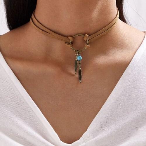 Meetvii Vintage Multilayer Heart Lock Pendant Necklace Women Gold Color Moon Star Horn Crescent Choker Necklaces Jewelry