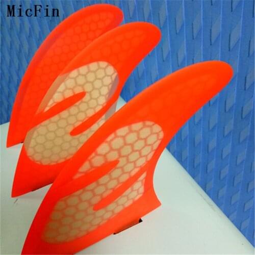 Micfin FCS Fins G5 red color Fiberglass honeycomb Surf Fins Surfboard Fin quilhas fcs surfing fins pranchas de surf