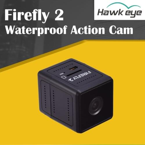 Hawkeye Firefly Micro Action Cam 2 Mini FPV Camera HD 2.5K Waterproof Diagonal 160 Degree for RC Racing Drone Aerial Photography