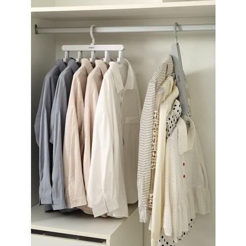 Zq Multifunctional Hanger Household Wardrobe Organizer Clothes Hook Cloth Rack