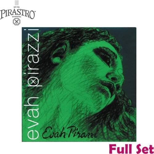 Pirastro Evah Pirazzi 419021 4/4 Violin String Set - Medium Gauge - Steel Ball-End E, Full Set
