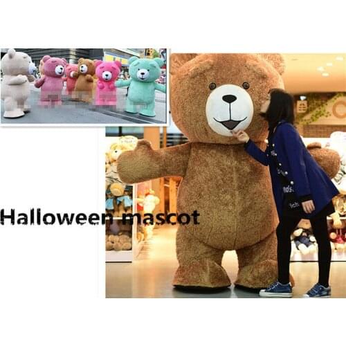 Inflatable Teddy Bear Mascot Costume Suits Advertising Cosplay Party Game Dress
