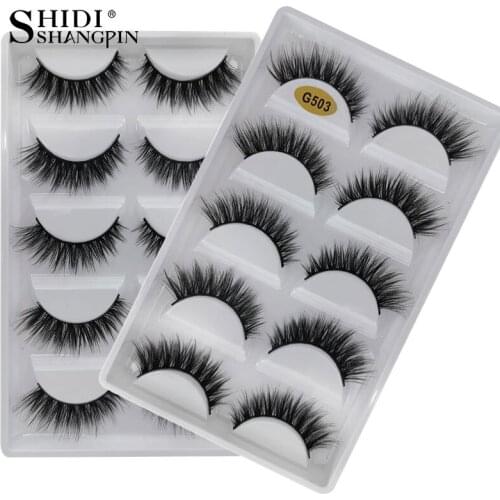 Natural long 5 Pairs Eyelashes Makeup False Eyelashes Full Strip Lashes Mink Eyelashes Thick 3d Mink Lashes maquillaje faux cils