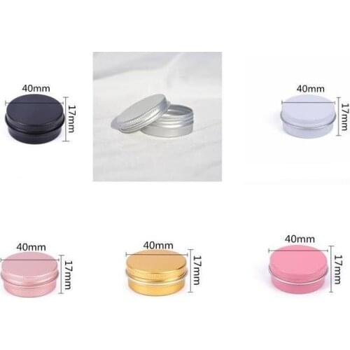 NEW 15ML Metal Aluminium Bottle Tins Lip Balm Containers Empty Jars Screw Top Tin Cans SN1329