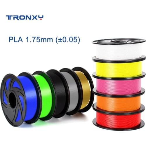 New Tronxy 3D Printer Part PLA Filament 1kg Per Roll 2.2LBS 1.75mm pla Plastic Material for 3D Printing 3D Pen Colorful Optional