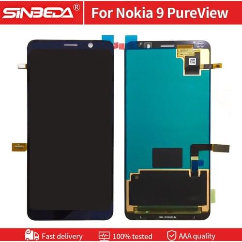 5.99‘’Original for Nokia 9 PureView LCD Display Touch Screen Digitizer Assembly for Nokia 9P TA-1094 A-1087 Fingerprint Sensor