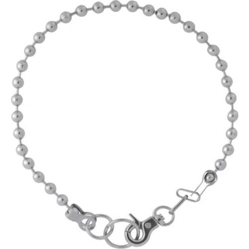 Steel Ball Stitching Buckle Chain European and American Necklace