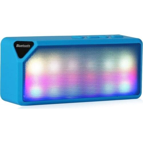 20pcs/lot LED Speaker X3S Portable Mini Speakers Bluetooth Wireless Hifi Subwoofers Stereo Super Bass for iPhone Samsung Xiaomi