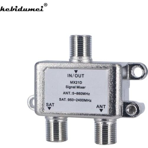 Practical 2 In 1 Dual-use 2 Way Port TV Signal Satellite Sat Coaxial Diplexer Combiner Splitter Combiners Cable Switch Switcher
