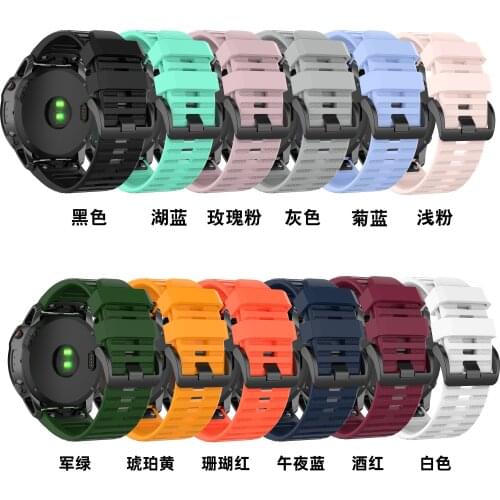 26 22 20MM Watchband Strap for Garmin Fenix 6X 6 6s 5 5S Plus 3 3HR Quick Release Silicone Easyfit Wrist Band Strap smartwatch