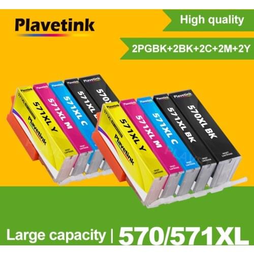 Plavetink Compatible Ink Cartridge For Canon PGI 570 CLI 571 XL PGI-570 PGI570 For Pixma MG5750 MG5753 MG6850 MG7750 Printer