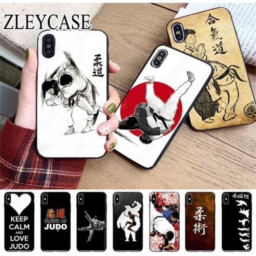 Japan aikido Judo Fitness Pattern Soft Phone Case For iphone x xs xr xsmax 11 12pro max 5s SE 2020 6splus 7 8plus 12mini cover