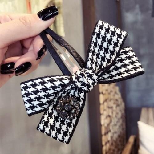 Korea Hair Accessories For Girls Flower Plaid Butterfly Hair Clips For Girls Crystal Hair Pin Bows Hairpins Barrette 4