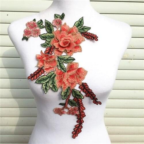 1pc Flower Floral Embroidered Lace Neckline Collar Trim Neck Applique Clothes Dress Sewing Supplies Craft Classic Accessories
