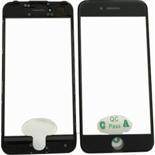 100PCS/LOT OEM Quality Cold Press Outer Glass With Bezel Frame With OCA For iphone 6 6S 6 plus 7 /7 Plus Glass+Frame+OCA