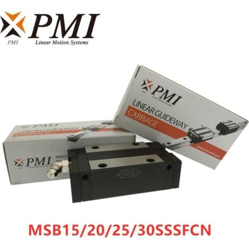 2pcs PMI linear guide slider block carriage MSB15SSSFCN MSB20SSSFCN MSB25SSSFCN MSB30SSSFCN for CNC router MSB15/20/25/30S -N
