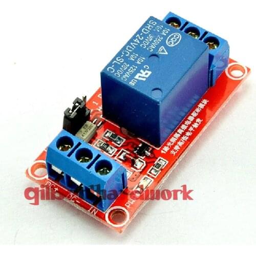 24V 1-Channel Relay Module With Optocoupler High Low Level Triger